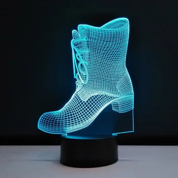 Boots Shape LED Table Light 3D Illusion Lamp Kids New Year Gift Night Light Color Change Bedside Lampe Battery-powered Lamparas
Boots Shape LED Table Light 3D Illusion Lamp Kids New Year Gift Night Light Color Change Bedside Lampe Battery-powered Lamparas