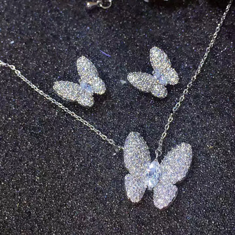 New design cute butterfly necklace earring jewelry set for women,micro pave zircon luxury fashion wedding/gift
New design cute butterfly necklace earring jewelry set for women,micro pave zircon luxury fashion wedding/gift
