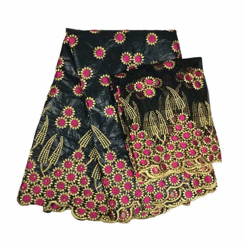 Newest African Bazin riche fabric with silk embroidered high quality African net lace with guipure lace fabric for lady party-30
Newest African Bazin riche fabric with silk embroidered high quality African net lace with guipure lace fabric for lady party-30