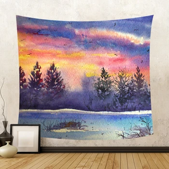 Watercolor Landscape Printing Tapestry Forest Trees Cabin Bird River Single Print Home Living Room Wall Hanging Decorate Blanket
Watercolor Landscape Printing Tapestry Forest Trees Cabin Bird River Single Print Home Living Room Wall Hanging Decorate Blanket