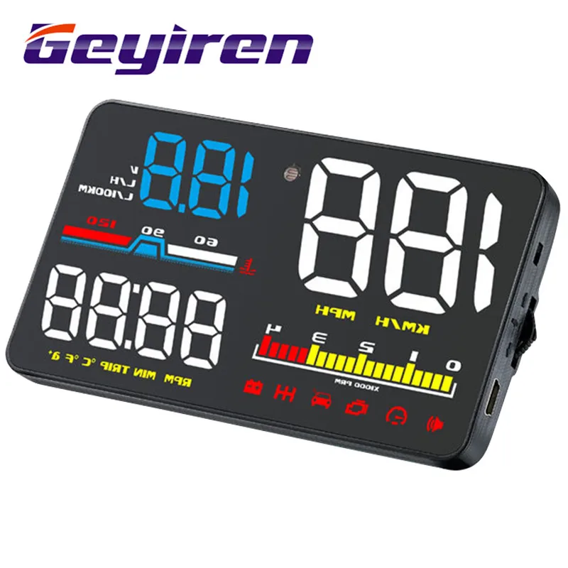 HUD Car Head Up Display Universal Digital Projector PC+ABS Multifuctional Speedometer Vehicle Safe Alarm System D5000
HUD Car Head Up Display Universal Digital Projector PC+ABS Multifuctional Speedometer Vehicle Safe Alarm System D5000