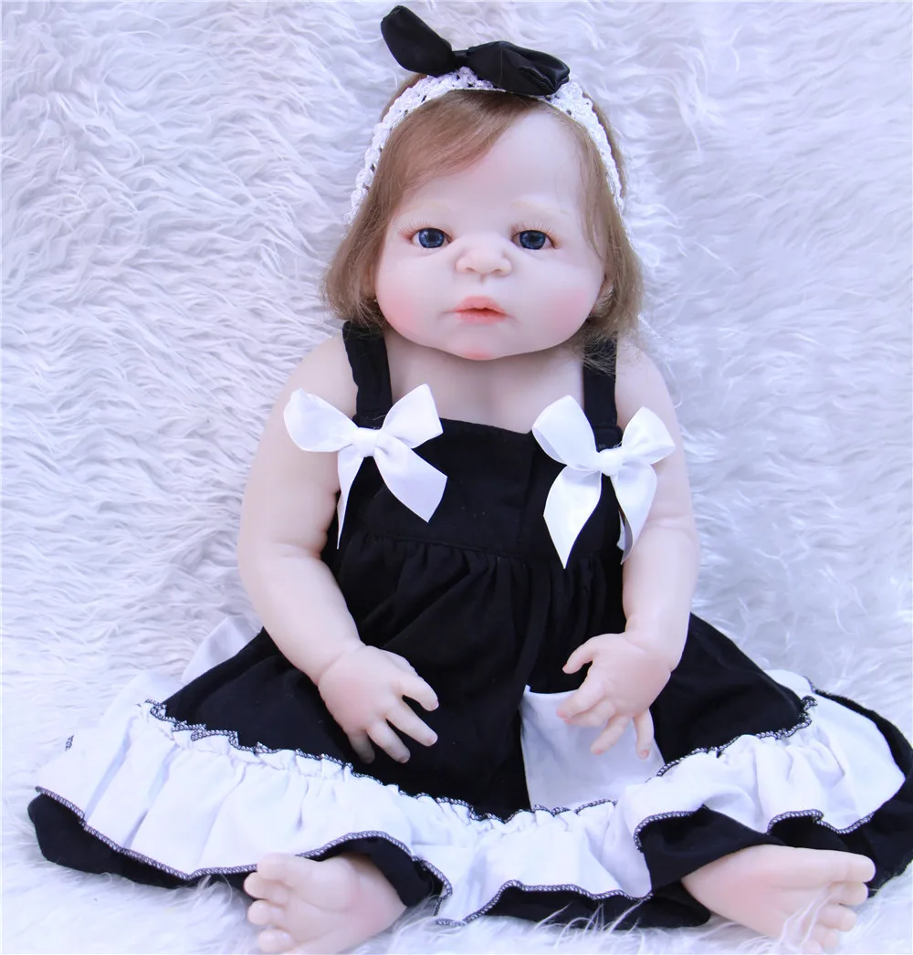 Baby dolls reborn 23" girl body full silicone reborn babies toys for children gift play house toys real new born babies bonecas
Baby dolls reborn 23" girl body full silicone reborn babies toys for children gift play house toys real new born babies bonecas