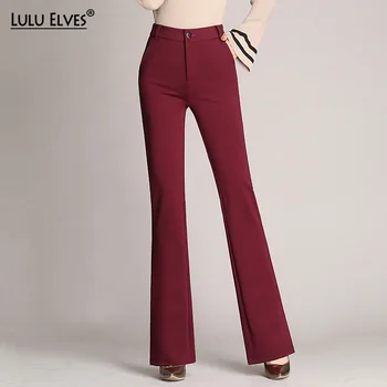 New autumn spring women fashion trousers high waist flare pants plus size straight office suit pants stretch casual OL pants
New autumn spring women fashion trousers high waist flare pants plus size straight office suit pants stretch casual OL pants
