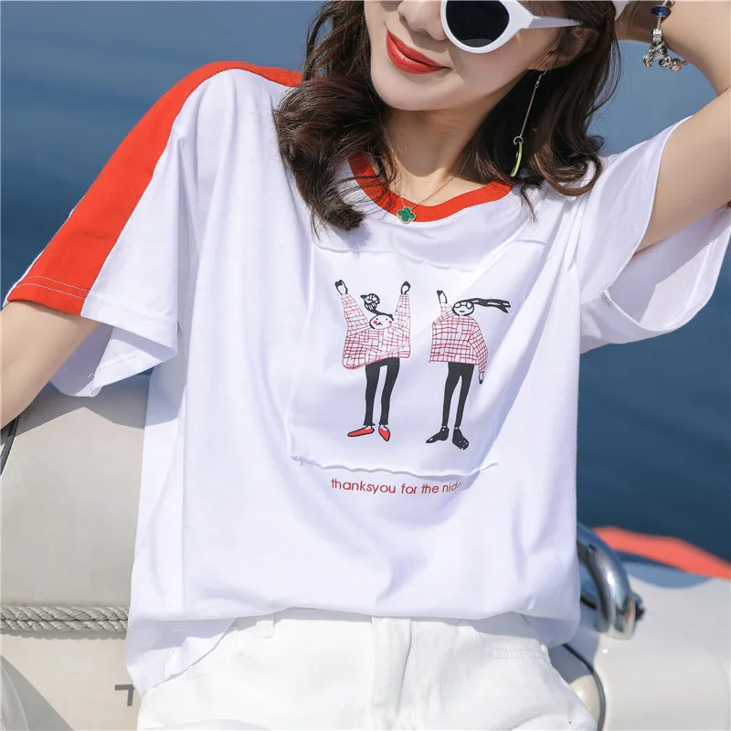 QIMAGE 2019 Funny T Shirt Print Streetwear Short Sleeve Lady Girl Top Tee Hipster Women Loose Simple T-shirt plus size women
QIMAGE 2019 Funny T Shirt Print Streetwear Short Sleeve Lady Girl Top Tee Hipster Women Loose Simple T-shirt plus size women