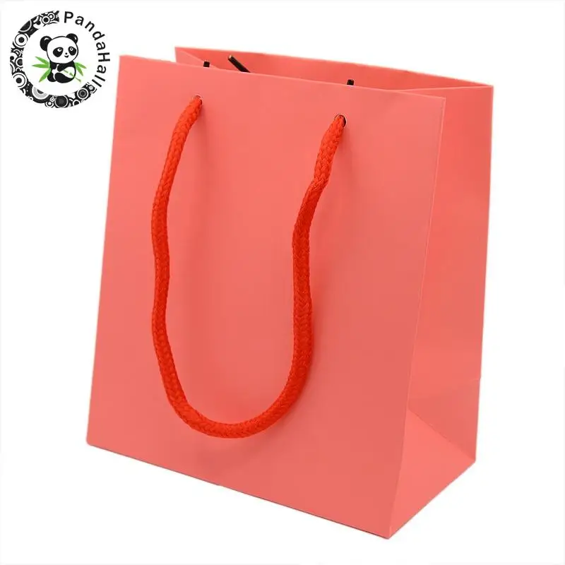 Solid Color Paper Pouches Gift Shopping Bags, Rectangle with Nylon Cord, Coral, 150x133mm
Solid Color Paper Pouches Gift Shopping Bags, Rectangle with Nylon Cord, Coral, 150x133mm