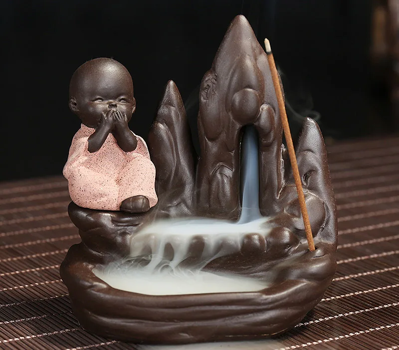 incense Burner + 10Pc Incense Cones,Creative Home Decor The Little Monk Small Buddha Censer Backflow Incense Burner Use In house
incense Burner + 10Pc Incense Cones,Creative Home Decor The Little Monk Small Buddha Censer Backflow Incense Burner Use In house
