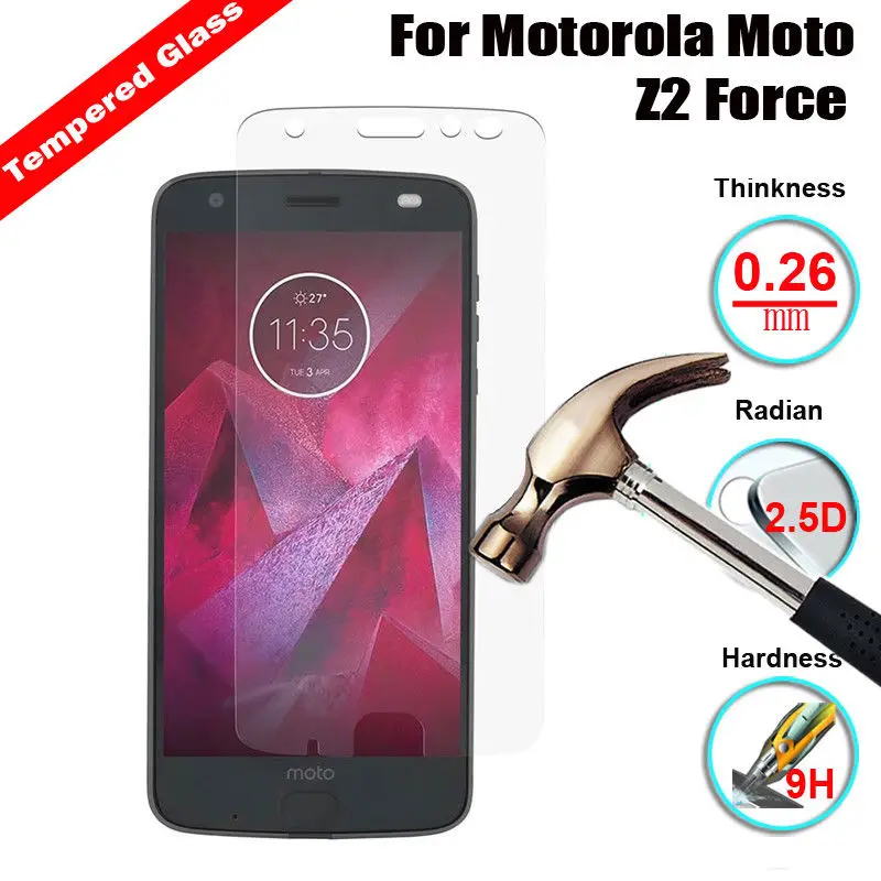 

9H Screen Protector Film Tempered Glass Case For Motorola Moto Z Froce Z2 Z3 Play G6 G5S Plus G G2 G3 G4 G5 X X4 C E E2 E3 E4 E5