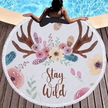 Feather Elk Microfiber Round Beach Towel Boho Floral Thick Shower Bath Towels Summer Swimming Circle Mat Towels With Tassels
Feather Elk Microfiber Round Beach Towel Boho Floral Thick Shower Bath Towels Summer Swimming Circle Mat Towels With Tassels