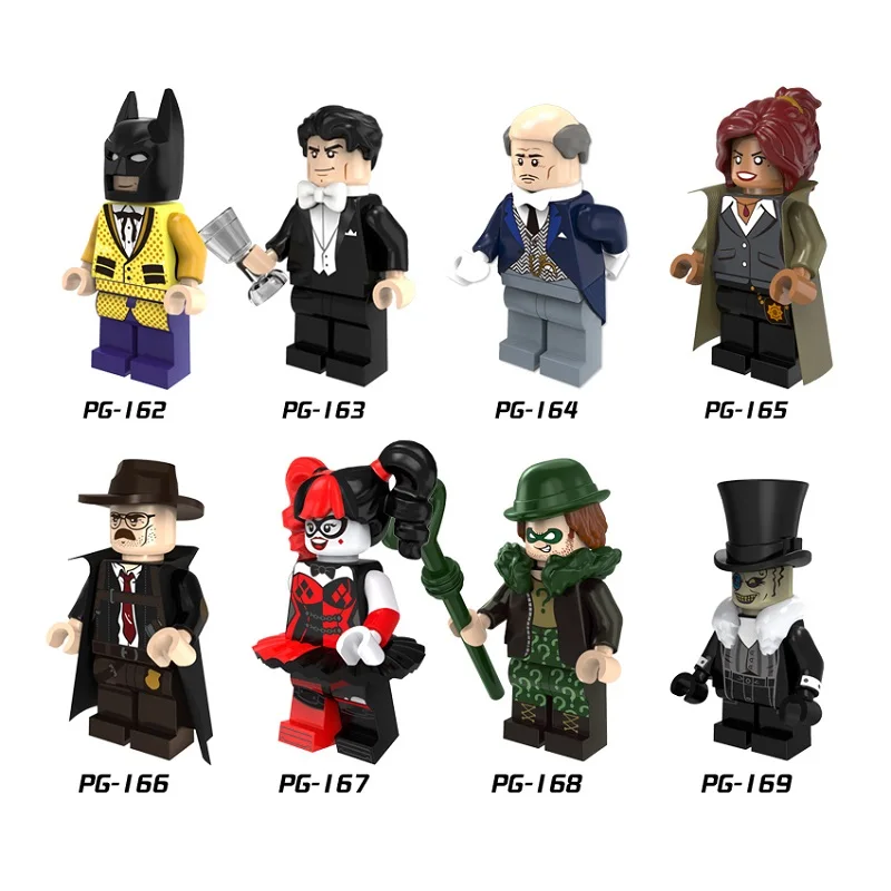 Super Heroes Batman Harley Quinn Riddler Penguin Bruce Wayne Barbara Commissioner Gordon Alfred Building Blocks Kids Toys PG8045
Super Heroes Batman Harley Quinn Riddler Penguin Bruce Wayne Barbara Commissioner Gordon Alfred Building Blocks Kids Toys PG8045