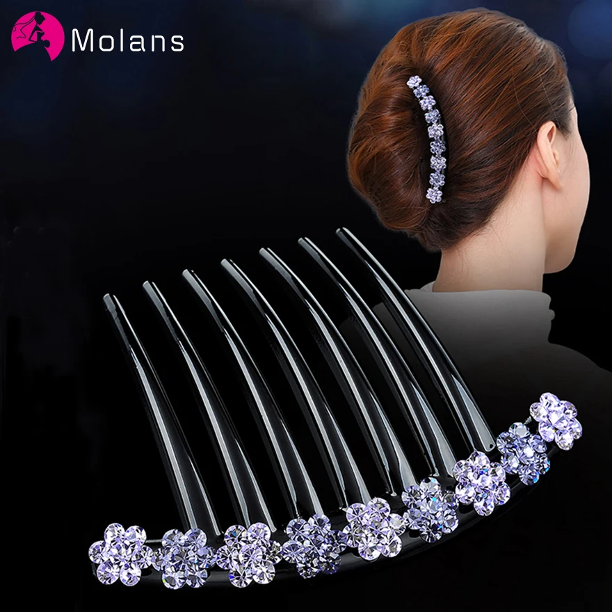 Molans Vintage Flower Crystal Hairclips Fashion Hair Maker Bun Hair Combs Plastic Shiny Hairpins for Women Hair Accessories
Molans Vintage Flower Crystal Hairclips Fashion Hair Maker Bun Hair Combs Plastic Shiny Hairpins for Women Hair Accessories