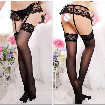 Sexy Womens Sheer Lace Ligas Sexy Top Thigh Highs Garter Belt Stockings Bondage Lingerie Garter Belt Suspender Set
Sexy Womens Sheer Lace Ligas Sexy Top Thigh Highs Garter Belt Stockings Bondage Lingerie Garter Belt Suspender Set