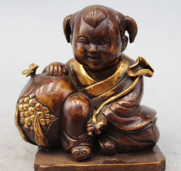 Details about 6" Marked Chinese palace Brozne Gild lovely Pomegranate girl Boy Statue R0715
Details about 6" Marked Chinese palace Brozne Gild lovely Pomegranate girl Boy Statue R0715
