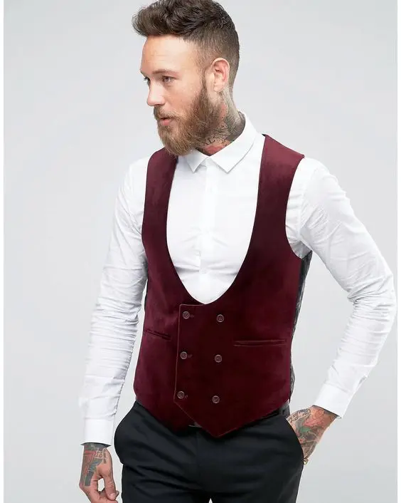 2017 Latest Coat Pant Designs Burgundy Velvet Men Colete Vest Double Breasted Formal Prom Vests Blazer Custom Jacket Terno GH
2017 Latest Coat Pant Designs Burgundy Velvet Men Colete Vest Double Breasted Formal Prom Vests Blazer Custom Jacket Terno GH