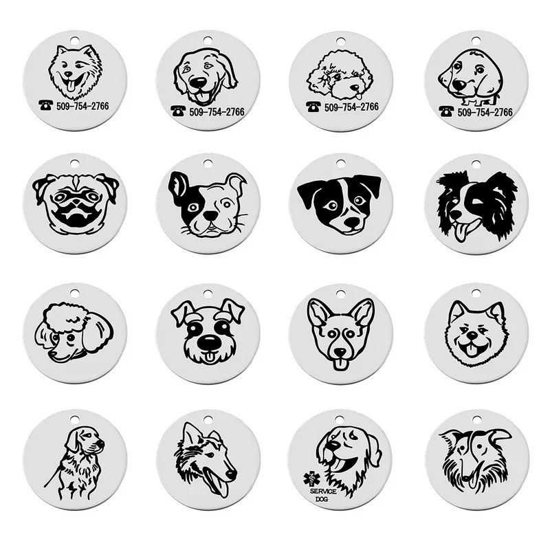 LASPERAL Free Engraving Stainless Steel Pet Customized Name Address Phone Engraving Text Two Sides Blank Pendants Tags
LASPERAL Free Engraving Stainless Steel Pet Customized Name Address Phone Engraving Text Two Sides Blank Pendants Tags