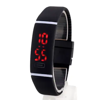 KINGWEAR Men Women Rubber Date LED Sports Digital Bracelet