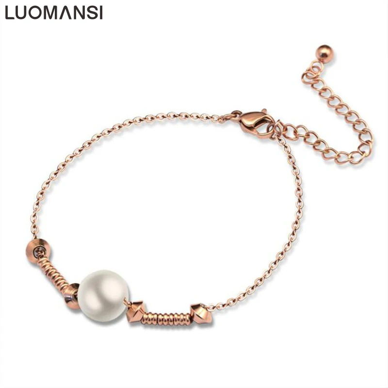 Luomansi Fashion Hot It Can Move Pearl Bracelets For Women Luxurious Simple New Rose Gold Stainless Steel Charm Bracelet Gift
Luomansi Fashion Hot It Can Move Pearl Bracelets For Women Luxurious Simple New Rose Gold Stainless Steel Charm Bracelet Gift