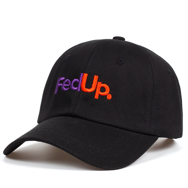 FedUP. Шляпа c вышивкой хлопковая бейсбольная кепка для отца s мужчин и женщин