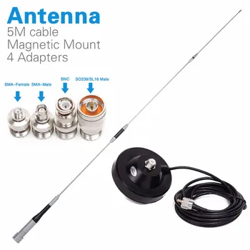 Diamond SG-7500 Dual Band Antenna + Magnetic Mount +SMA-F/SMA-M/BNC/SL16 4 Adapters for Baofeng UV-5R Walkie Talkie Mobile Radio
Diamond SG-7500 Dual Band Antenna + Magnetic Mount +SMA-F/SMA-M/BNC/SL16 4 Adapters for Baofeng UV-5R Walkie Talkie Mobile Radio