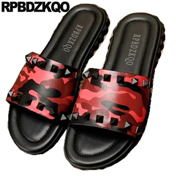 native genuine leather luxury stud rivet camouflage designer shoes men high quality red slides sandals slippers size 45 large
native genuine leather luxury stud rivet camouflage designer shoes men high quality red slides sandals slippers size 45 large