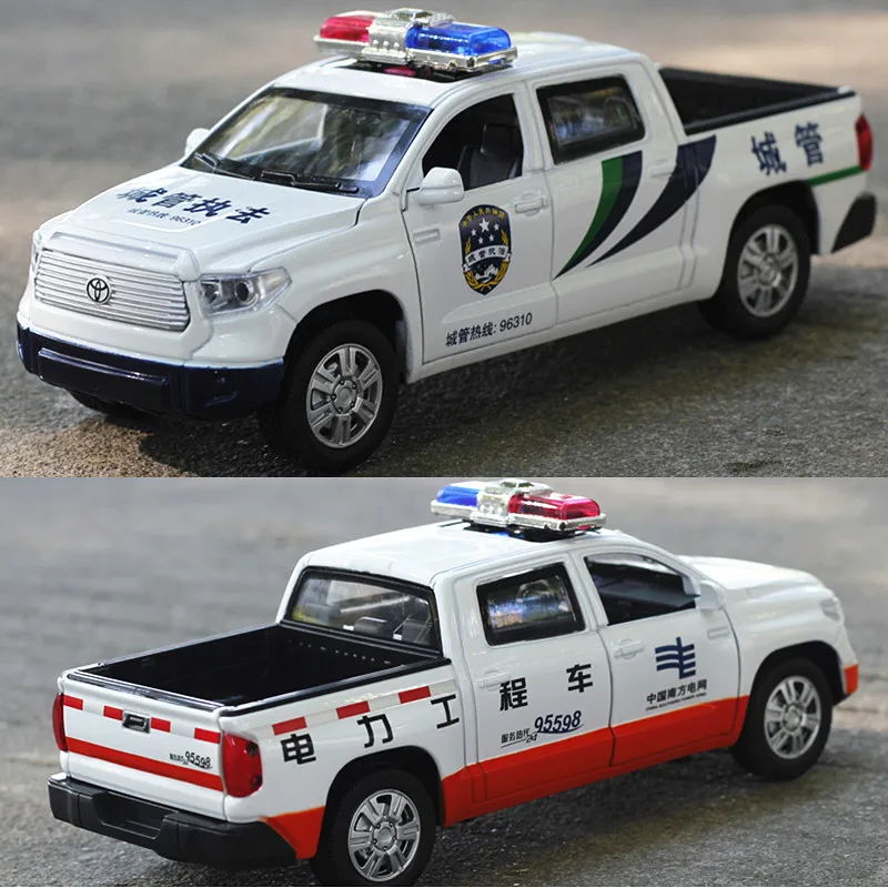 New 1:32 Toyota Pickup Police Alloy Car Model Patrol Wagon Car Acousto-optic SUV with Pull Back for Boy Toy Gifts Free Shipping
New 1:32 Toyota Pickup Police Alloy Car Model Patrol Wagon Car Acousto-optic SUV with Pull Back for Boy Toy Gifts Free Shipping