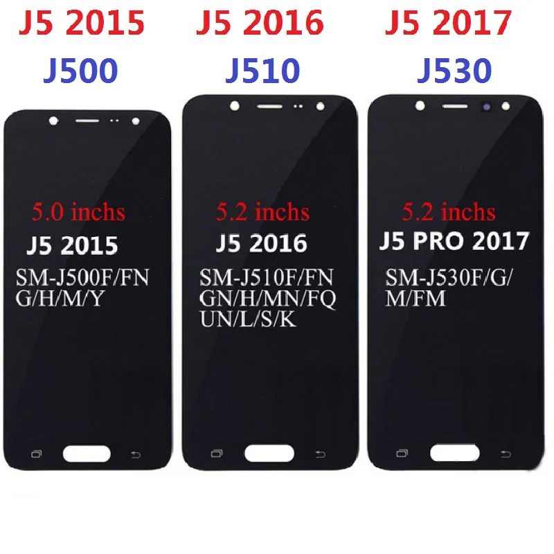 ЖК дисплей с сенсорным экраном и дигитайзером в сборе для SAMSUNG Galaxy J5 2015 2016 2017 J500F
