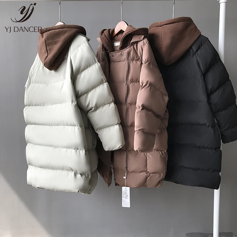 2018 Fashion Winter New High quality Female Temperament Loose Fake Two-Piece Hooded Warm Cotton Long-Length Cotton Coat H0141
2018 Fashion Winter New High quality Female Temperament Loose Fake Two-Piece Hooded Warm Cotton Long-Length Cotton Coat H0141
