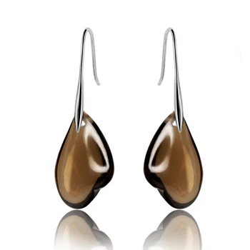 Hotsale! Natural smoky quarts silver earring, 14mm*24mm for heart shape, cabochon cutting, all clean and deep color
Hotsale! Natural smoky quarts silver earring, 14mm*24mm for heart shape, cabochon cutting, all clean and deep color
