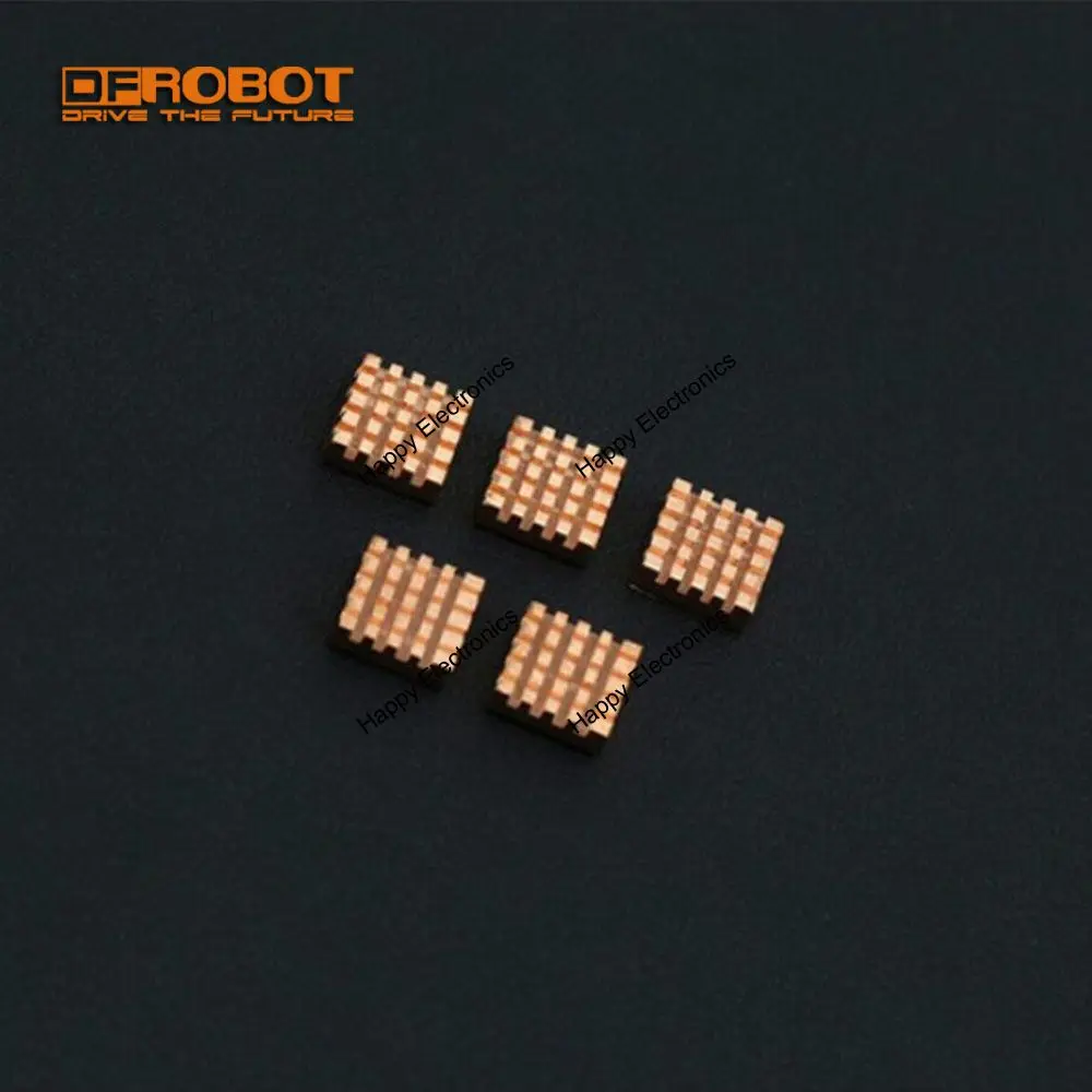 DFRobot 100% Genuine 5pcs/Lot 5Pack Pure Copper Heatsink Pack for LattePanda / Raspberry Pi etc.
DFRobot 100% Genuine 5pcs/Lot 5Pack Pure Copper Heatsink Pack for LattePanda / Raspberry Pi etc.