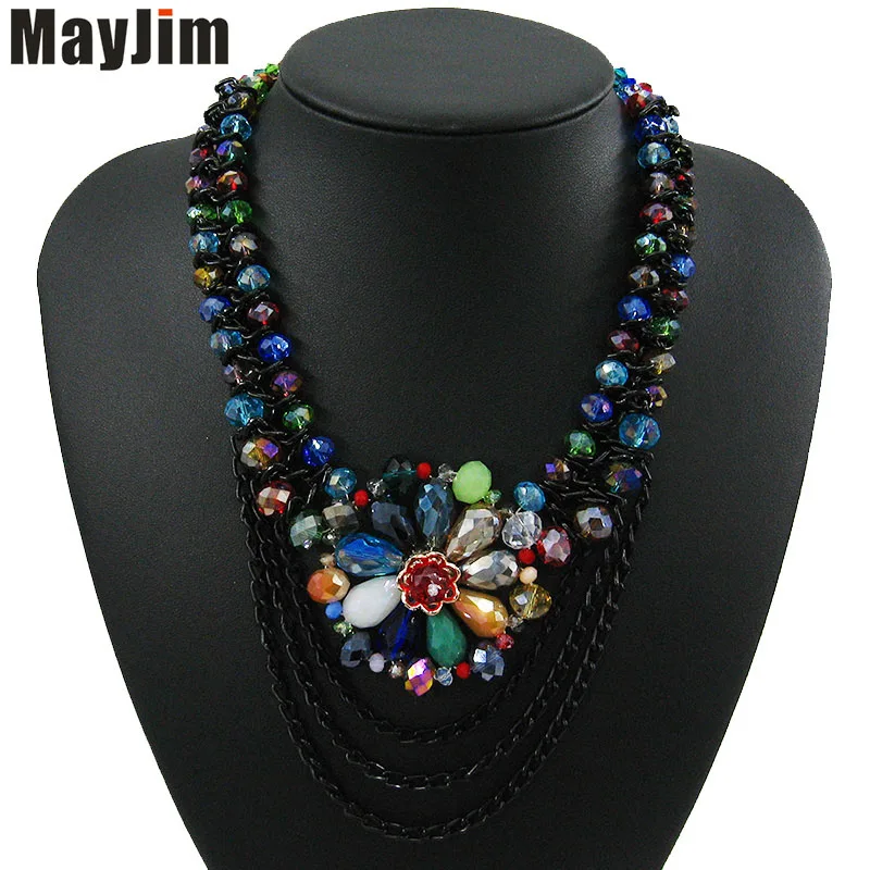 Statement Crystal Big Flower Necklace Women 2018 Collar Chain Double Bead Choker Necklaces & Pendants Vintage Fashion Bijoux
Statement Crystal Big Flower Necklace Women 2018 Collar Chain Double Bead Choker Necklaces & Pendants Vintage Fashion Bijoux