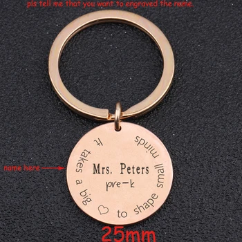 Engraved It Takes A Big Heart To Shape Small Minds Round Keychain Personalized Name For Teacher's Day Gift Exclusive Gift
Engraved It Takes A Big Heart To Shape Small Minds Round Keychain Personalized Name For Teacher's Day Gift Exclusive Gift