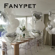 27pcs 12 inch clear Latex Balloons sliver heart Balloons Air Balloons Happy Birthday Party Helium Balloon Decorations wedding
27pcs 12 inch clear Latex Balloons sliver heart Balloons Air Balloons Happy Birthday Party Helium Balloon Decorations wedding