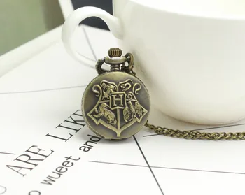 Vintage Hogwarts Pocket Watch Necklace Bronze Cute Fob Chain Clock Pendant For Children Boys Potter Fans' Gift watch
Vintage Hogwarts Pocket Watch Necklace Bronze Cute Fob Chain Clock Pendant For Children Boys Potter Fans' Gift watch