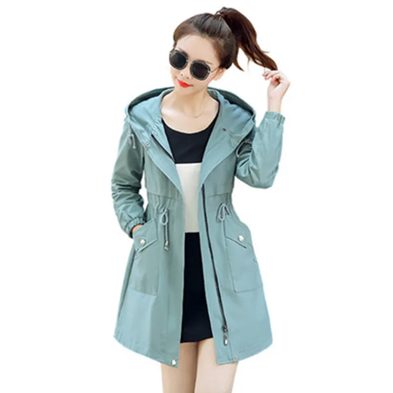Spring Autumn Hooded Loose Trench Coat Women Long Sleeve Adjustable Waist Windbreaker Outerwear Female Elegant Casual Overcoat
Spring Autumn Hooded Loose Trench Coat Women Long Sleeve Adjustable Waist Windbreaker Outerwear Female Elegant Casual Overcoat