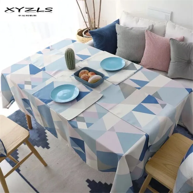 XYZLS Modern Waterproof Table Cloth Rectangular Blue Geometric Printed Tablecloth Fashion Table cover Table Decoration 1Piece
XYZLS Modern Waterproof Table Cloth Rectangular Blue Geometric Printed Tablecloth Fashion Table cover Table Decoration 1Piece