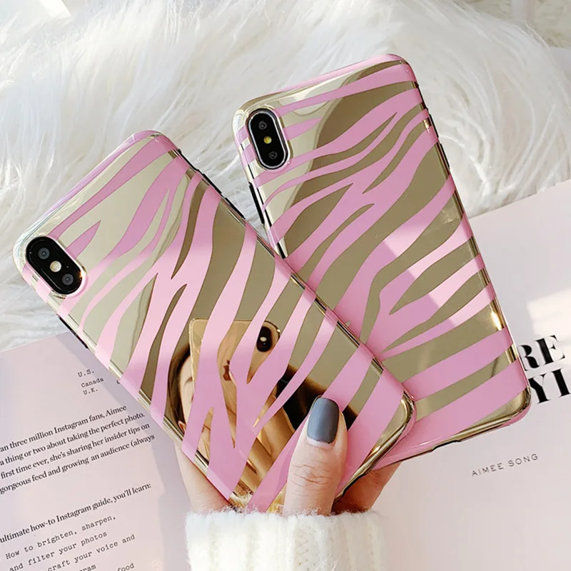 Shiny Zebra stripes phone Case For iphone XS Max XR XS soft TPU Case for iphone 6 6s 7 8 plus silicone mirror Case Couque
Shiny Zebra stripes phone Case For iphone XS Max XR XS soft TPU Case for iphone 6 6s 7 8 plus silicone mirror Case Couque