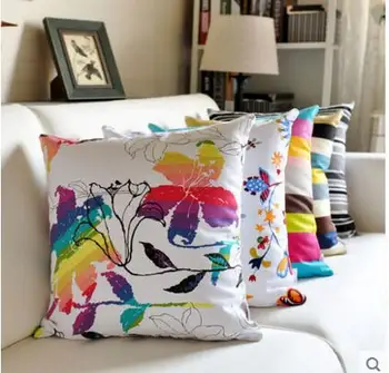 flower printed cushion cover decorative colorful striped pillowcase throw pillow case home decoration 
flower printed cushion cover decorative colorful striped pillowcase throw pillow case home decoration