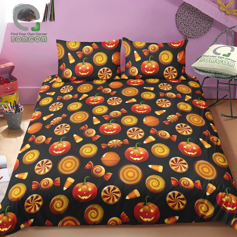 BOMCOM 3D Digital Printing Happy Halloween Halloween Candy Party Sweets Candy Corn Pumpkins Duvet Cover 100% Microfiber Dark
BOMCOM 3D Digital Printing Happy Halloween Halloween Candy Party Sweets Candy Corn Pumpkins Duvet Cover 100% Microfiber Dark