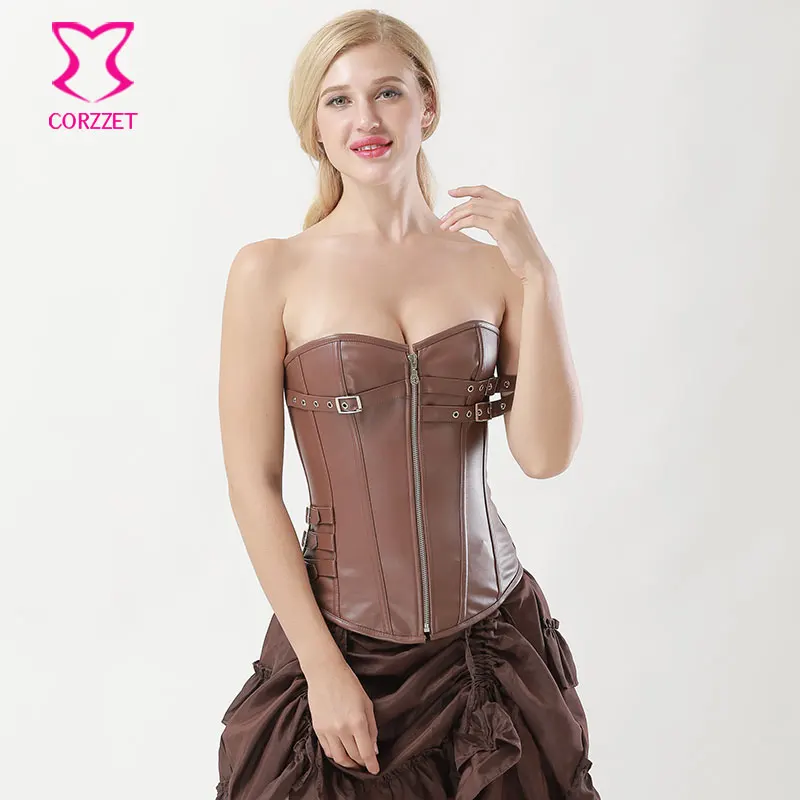 

Leather Corpetes E Espartilhos Corset Corselet Plus Size Corsets And Bustiers Steampunk Korsett For Women Sexy Gothic Clothing