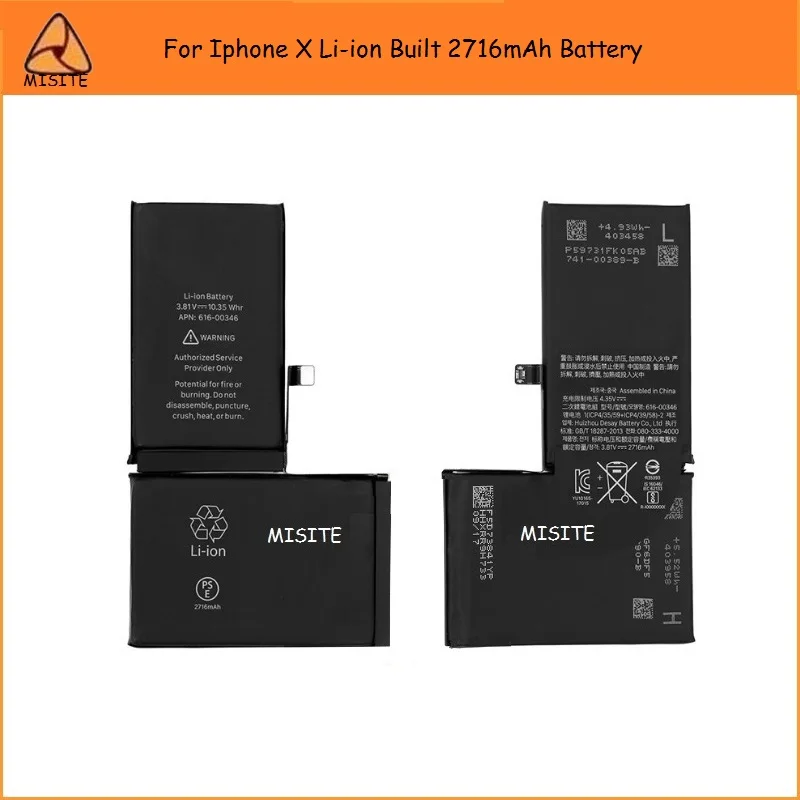 1PC AAA+Tested Phone Battery For iphone X 10 TEN 2716mAh inner Li-ion Built battery for iphone x back door housing cover battery
1PC AAA+Tested Phone Battery For iphone X 10 TEN 2716mAh inner Li-ion Built battery for iphone x back door housing cover battery