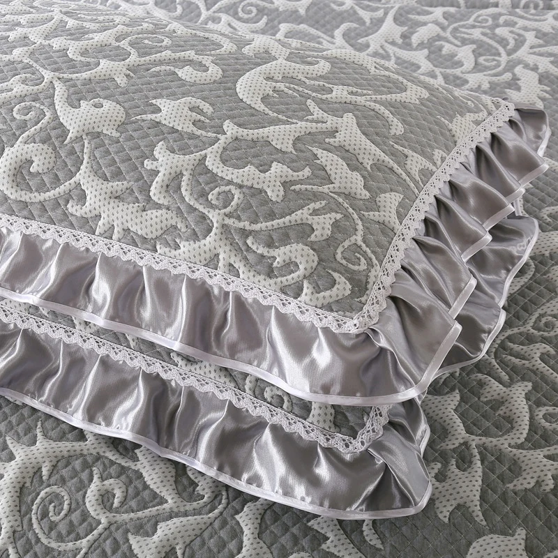 Waliicorners Luxury Knitted Cotton 3 Pieces Bedspread Comforter Set King Queen Size Bed Cover Set Mattress Topper Blanket With Pillowcases 39