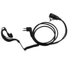 G Shape Earpiece Headset Earphone With Lapel PTT and Speaker Mic Microphone for 2 Pin Motorola Two Way Radio(China)