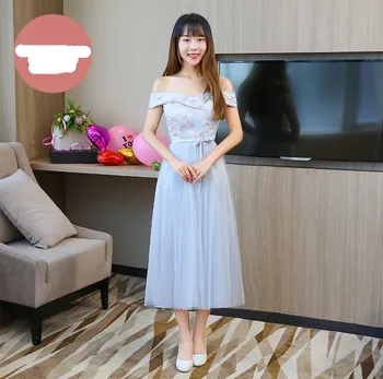 Midi Dress Bridesmaid Dresses Sleeveless Dresses for Wedding Party Embroidery Back of Bandage Blue Gray Colour
Midi Dress Bridesmaid Dresses Sleeveless Dresses for Wedding Party Embroidery Back of Bandage Blue Gray Colour