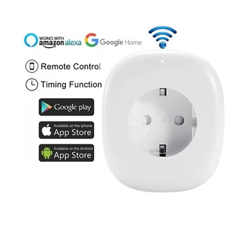 WIFI Smart Socket EU Plug 220V 16A Remote Control Smart Timing Switch Work For Amazon Alexa/Google Assistant
WIFI Smart Socket EU Plug 220V 16A Remote Control Smart Timing Switch Work For Amazon Alexa/Google Assistant