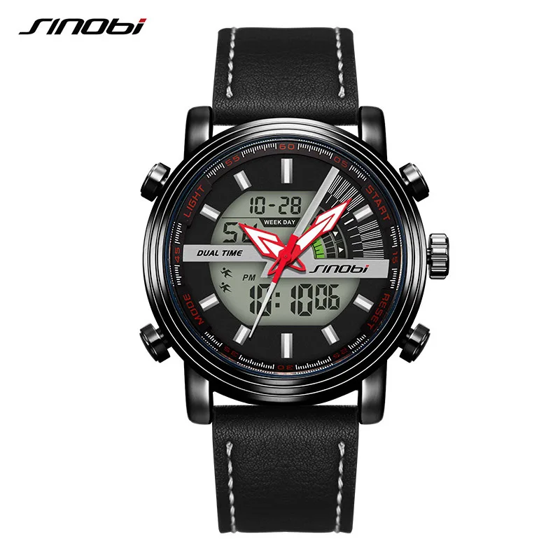 SINOBI Men Watch Casual Leather Belt Fashion Digital Watch Mens Watches Top Brand Luxury Waterproof Male Clock Homme Saati 2019
SINOBI Men Watch Casual Leather Belt Fashion Digital Watch Mens Watches Top Brand Luxury Waterproof Male Clock Homme Saati 2019