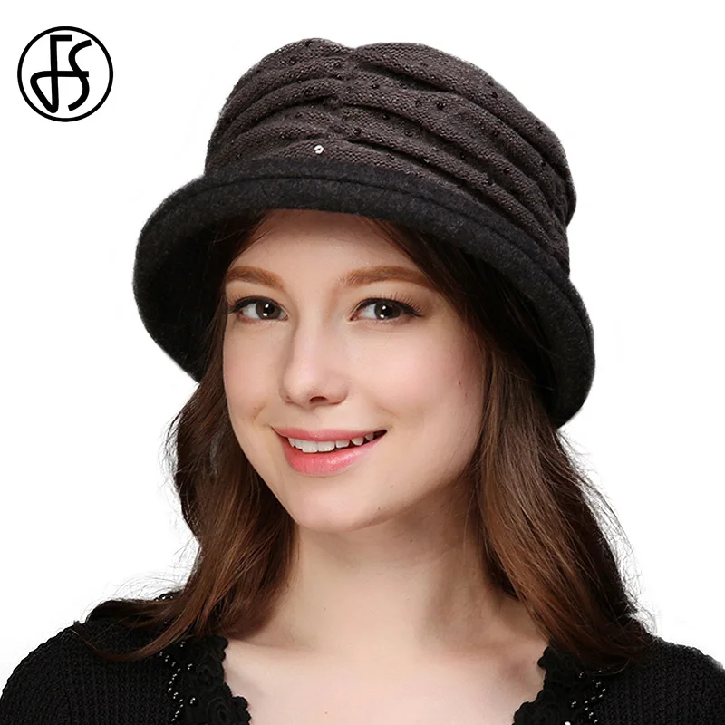 FS Winter Wool Felt Hat Elegant Soft Women Fedora Warm Hats With Faux Pearl Decoration Chapeu Feminino Fedoras
FS Winter Wool Felt Hat Elegant Soft Women Fedora Warm Hats With Faux Pearl Decoration Chapeu Feminino Fedoras