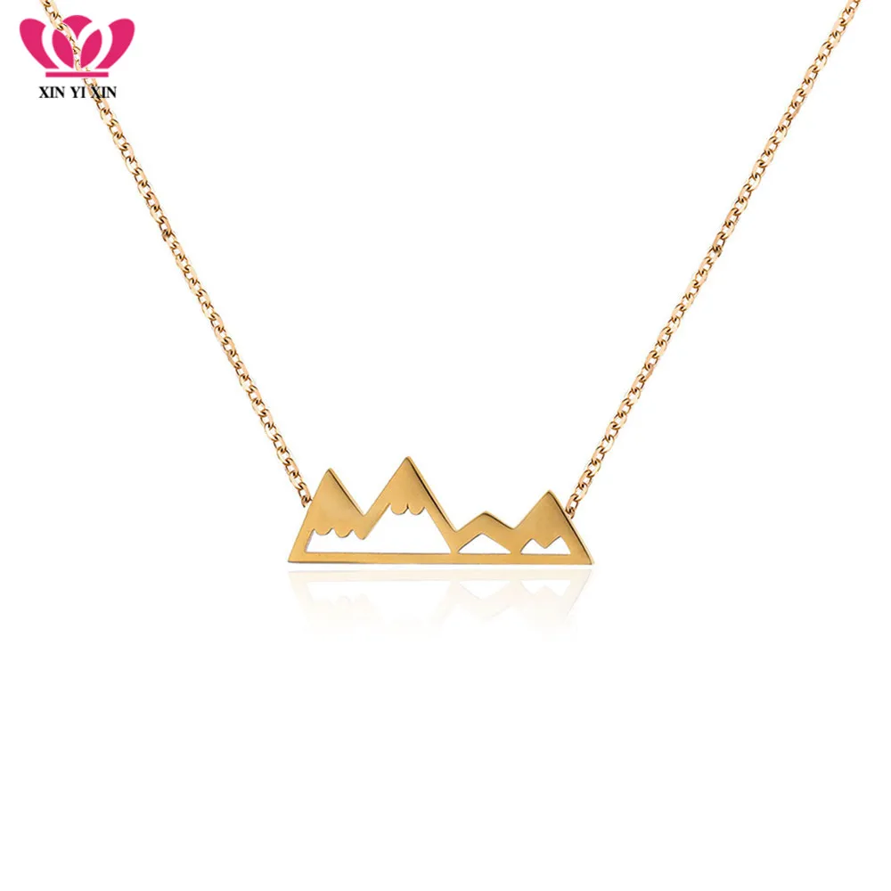 Gold Color Stainless Steel Peak Mountains Pendant Necklace Geometric Charm Choker Necklace For Women Fashion Jewelry 2018 New
Gold Color Stainless Steel Peak Mountains Pendant Necklace Geometric Charm Choker Necklace For Women Fashion Jewelry 2018 New