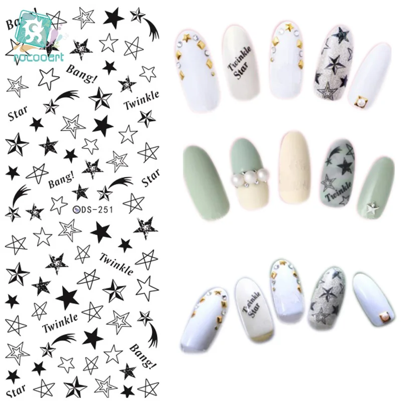 Rocooart DS251 DIY Designer Water Transfer Nails Art Sticker Star Bang Twinkle Black Nail Wraps Sticker manicure stickers
Rocooart DS251 DIY Designer Water Transfer Nails Art Sticker Star Bang Twinkle Black Nail Wraps Sticker manicure stickers