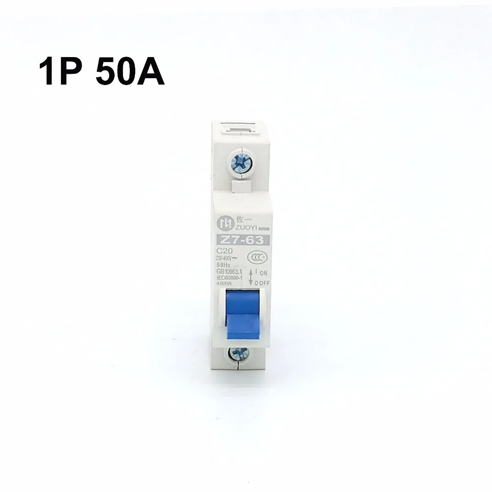 C45N 1 pole 50A C type mini circuit breaker mcb Mounting 35mm din rail Breaking Capacity
C45N 1 pole 50A C type mini circuit breaker mcb Mounting 35mm din rail Breaking Capacity