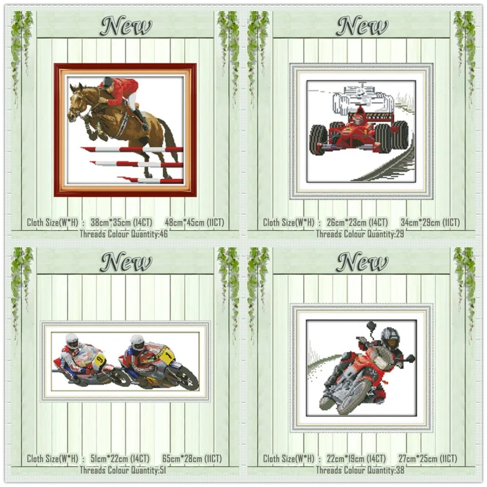 Bicycle race tennis match Sailing painting counted print on the canvas DMC 11CT 14CT kits Cross Stitch embroidery needlework Set
Bicycle race tennis match Sailing painting counted print on the canvas DMC 11CT 14CT kits Cross Stitch embroidery needlework Set