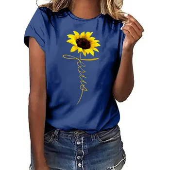2019 Summer Plus Size Women's T-Shirt Sunflower Print Loose Casual Tee Shirt Short Sleeve O-Neck Female T Shirt Tee Tops
2019 Summer Plus Size Women's T-Shirt Sunflower Print Loose Casual Tee Shirt Short Sleeve O-Neck Female T Shirt Tee Tops
